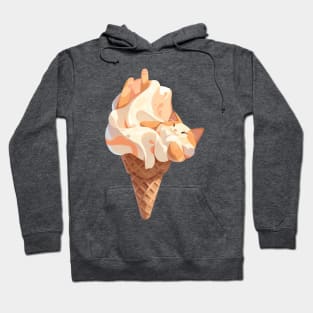 Cute kawaii Ice cream kitty cat cone Hoodie